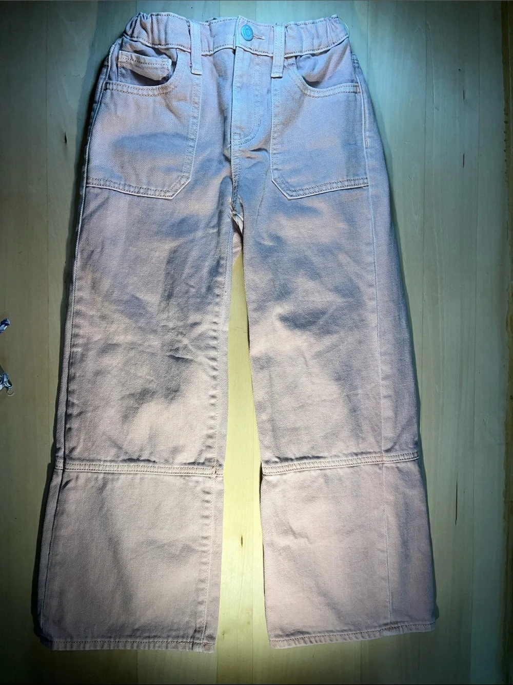 Old Navy Girls Light Pink Baggy Wide-Leg Jeans size 8